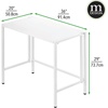 image:imagemDesign Folding Desk for Compact Spaces  Collapsible Compact Writing and Computer Workstation Steel Furniture Table for Living Room Dorm Home Office and Bedroom  White