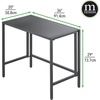 image:imagemDesign Folding Desk for Compact Spaces  Collapsible Compact Writing and Computer Workstation Steel Furniture Table for Living Room Dorm Home Office and Bedroom  Black