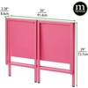 image:imagemDesign Folding Desk for Compact Spaces  Collapsible Compact Writing and Computer Workstation Steel Furniture Table for Living Room Dorm Home Office and Bedroom  Rose Pink