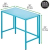 image:imagemDesign Folding Desk for Compact Spaces  Collapsible Compact Writing and Computer Workstation Steel Furniture Table for Living Room Dorm Home Office and Bedroom  Ocean Blue