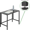image:imagemDesign Folding Desk for Compact Spaces  Collapsible Compact Writing and Computer Workstation Steel Furniture Table for Living Room Dorm Home Office and Bedroom  Black