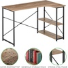 image:imagemDesign Large LShape Home Office Corner Desk with Shelves  Space Saving Computer or Writing Desk Modern Simple Style PC Work Table  Sturdy Black Metal FrameGray Wash Wood Top