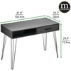 image:imagemDesign MetalWood Modern Minimalist Computer Desk  Computer Table with Drawer with Storage Cubby and Hairpin Legs  Small Work Desk for Home Office Study  BlackBlack