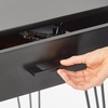 image:imagemDesign MetalWood Modern Minimalist Computer Desk  Computer Table with Drawer with Storage Cubby and Hairpin Legs  Small Work Desk for Home Office Study  BlackBlack