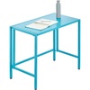 image:imagemDesign Folding Desk for Compact Spaces  Collapsible Compact Writing and Computer Workstation Steel Furniture Table for Living Room Dorm Home Office and Bedroom  Ocean Blue