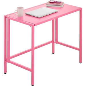 image:imagemDesign Folding Desk for Compact Spaces  Collapsible Compact Writing and Computer Workstation Steel Furniture Table for Living Room Dorm Home Office and Bedroom  Rose Pink