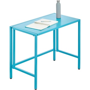 image:imagemDesign Folding Desk for Compact Spaces  Collapsible Compact Writing and Computer Workstation Steel Furniture Table for Living Room Dorm Home Office and Bedroom  Ocean Blue