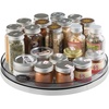 image:imagemDesign Lazy Susan Plastic Turntable Food Storage Container for Cabinets Pantry Refrigerator Countertops Spinning Organizer for Spice Bottles Jar Condiments Baking  1125 Round  Smoke Gray